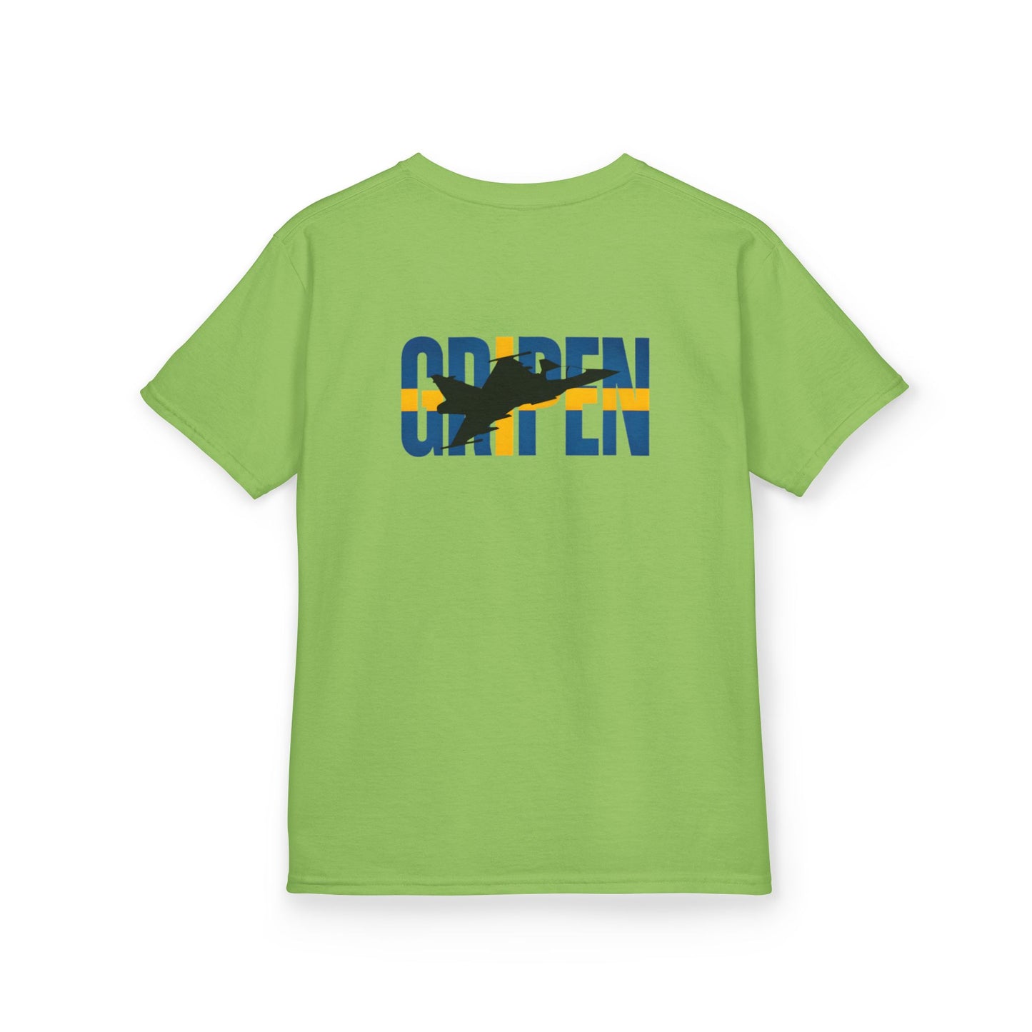 Camiseta unisex para niños del avión de combate Gripen JAS-39