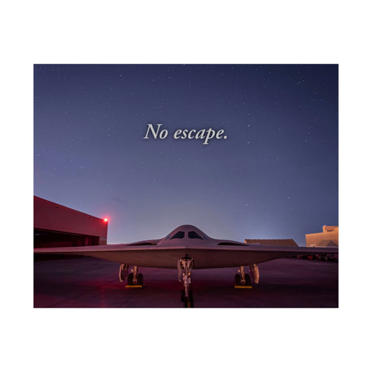 B-21 Raider "No Escape." Matte Horizontal Poster