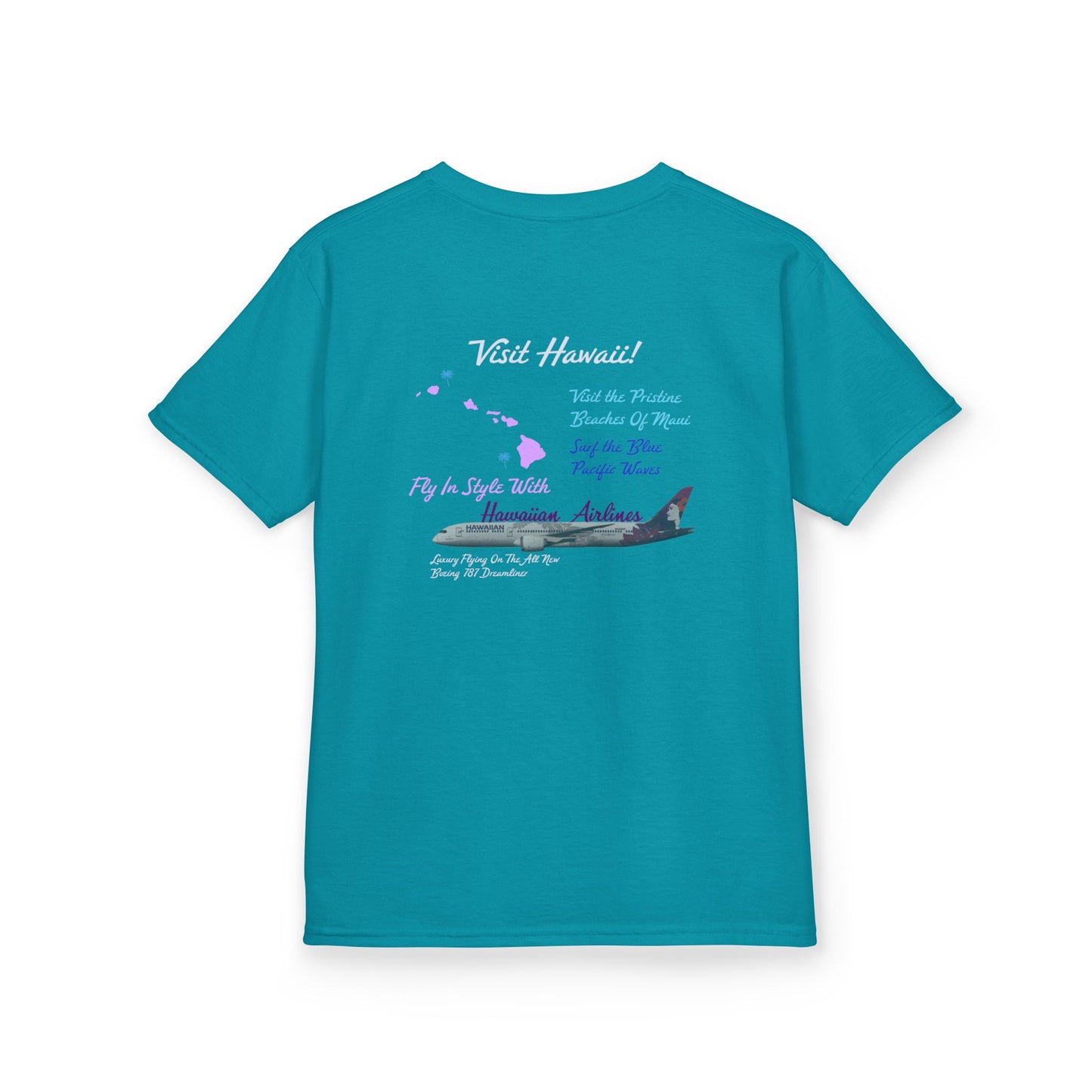 Youth Visit Hawaii Retro Airline Ad Unisex T-Shirt