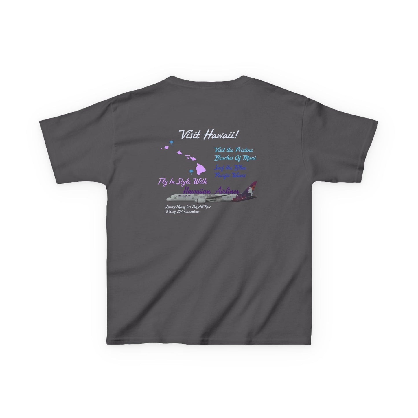 Youth Visit Hawaii Retro Airline Ad Unisex T-Shirt