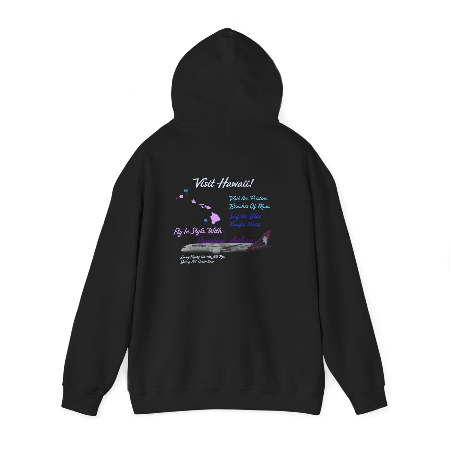 Visit Hawaii Retro Airline Ad Unisex Hoodie