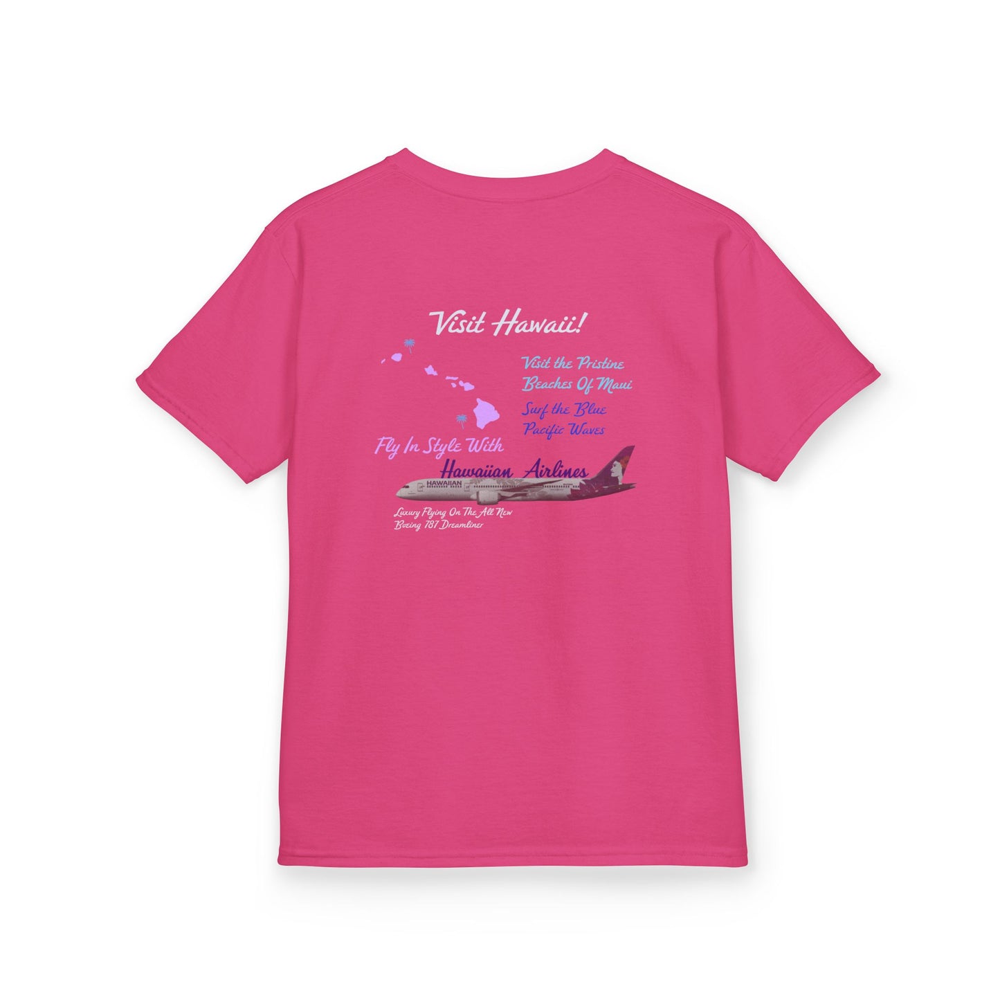 Youth Visit Hawaii Retro Airline Ad Unisex T-Shirt
