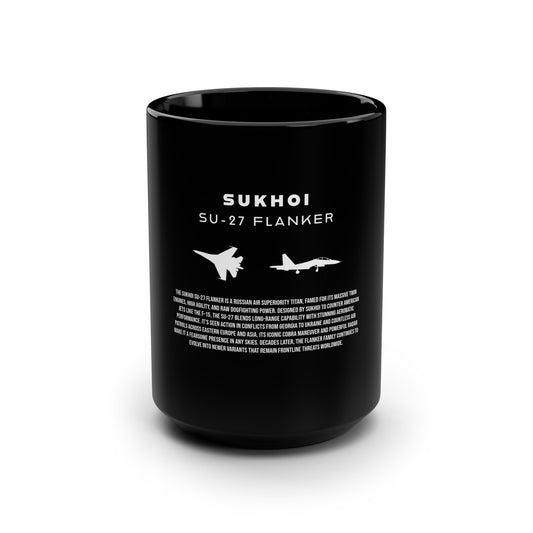 Su-27 Flanker Black Mug